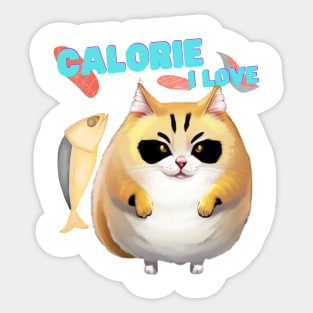 Fat cat Sticker